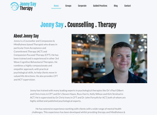 Jonny Say Therapy - Responsive Web Design